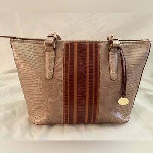 Brahmin Medium Asher Tote Bag in Cabana Vineyard Stripe